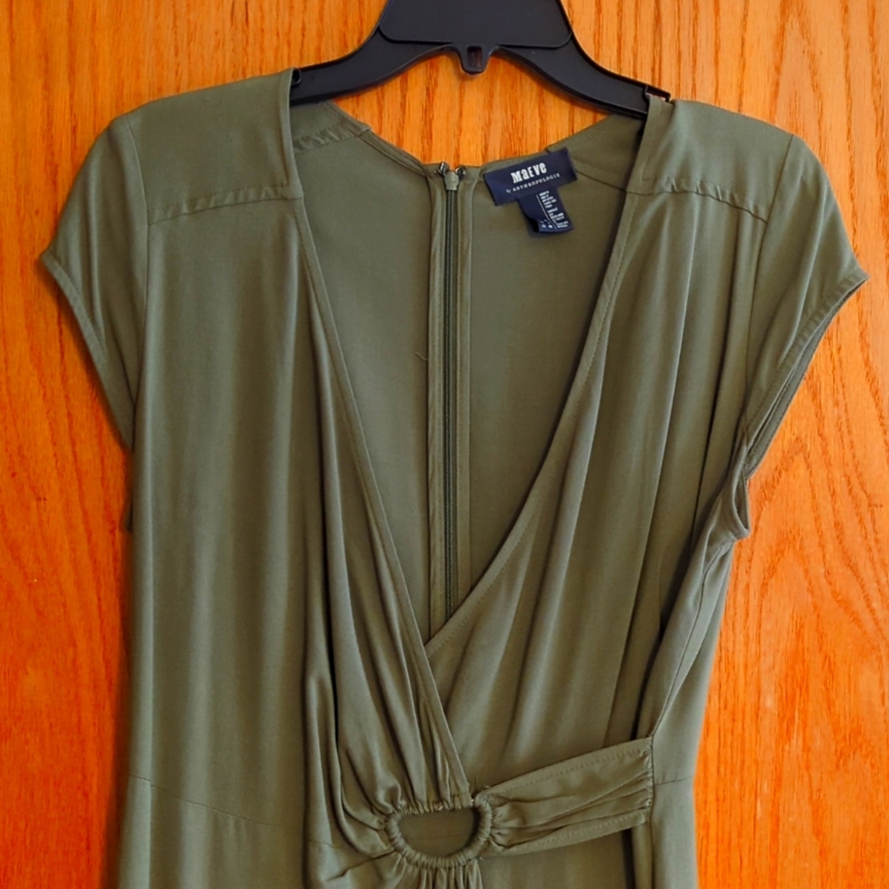 Mauve olive wrap dress